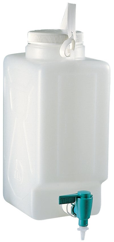 Carboy, Rectangular, with Spigot, 20 L