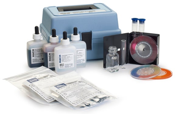 Test kit, chlorine, hardness, iron & pH , model CN-39WR