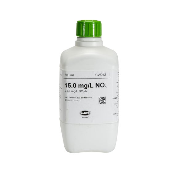 Standard za nitrat, 15 mg/L NO₃ (3,39 mg/L NO₃-N), 500 mL