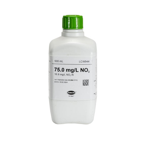 Standard za nitrat, 75 mg/L NO₃ (16,9 mg/L NO₃-N), 500 mL