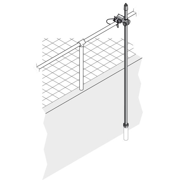 Pole mounting hardware DO  Swivel, 1"NPT, SS pole 2m