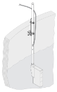 FILTRAX Montaža na štap, 10cm podupirač, SS štap sa otvorom 2m